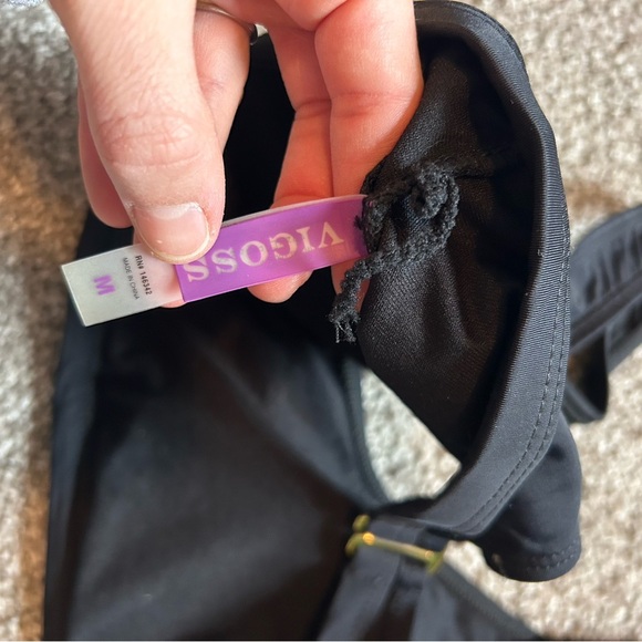 Floral Embroidered Black Bralette - Picture 3 of 3